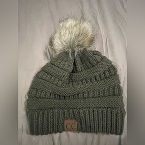 C.C hat toboggan olive knitted cap